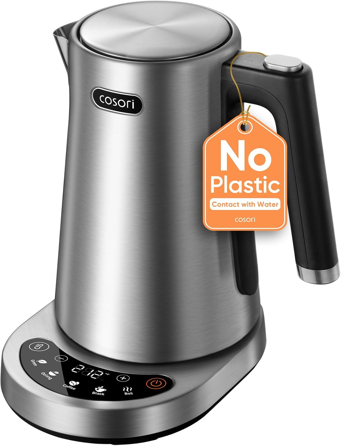 Electric Kettle — No Plastic in Contact with Water