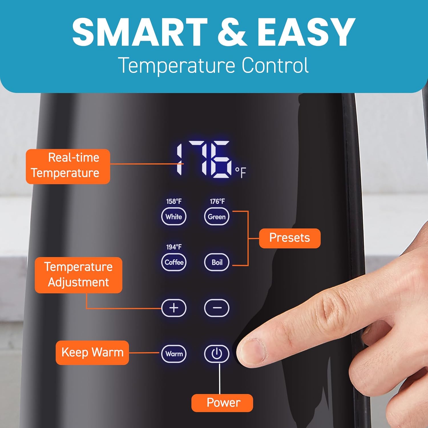 Double-Layer Anti-Scald Electric Kettle — High-Borosilicate Glass Body