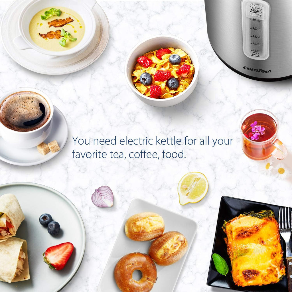 Stainless Steel Electric Kettle — 1.7L Electric Kettle / Water Boiler