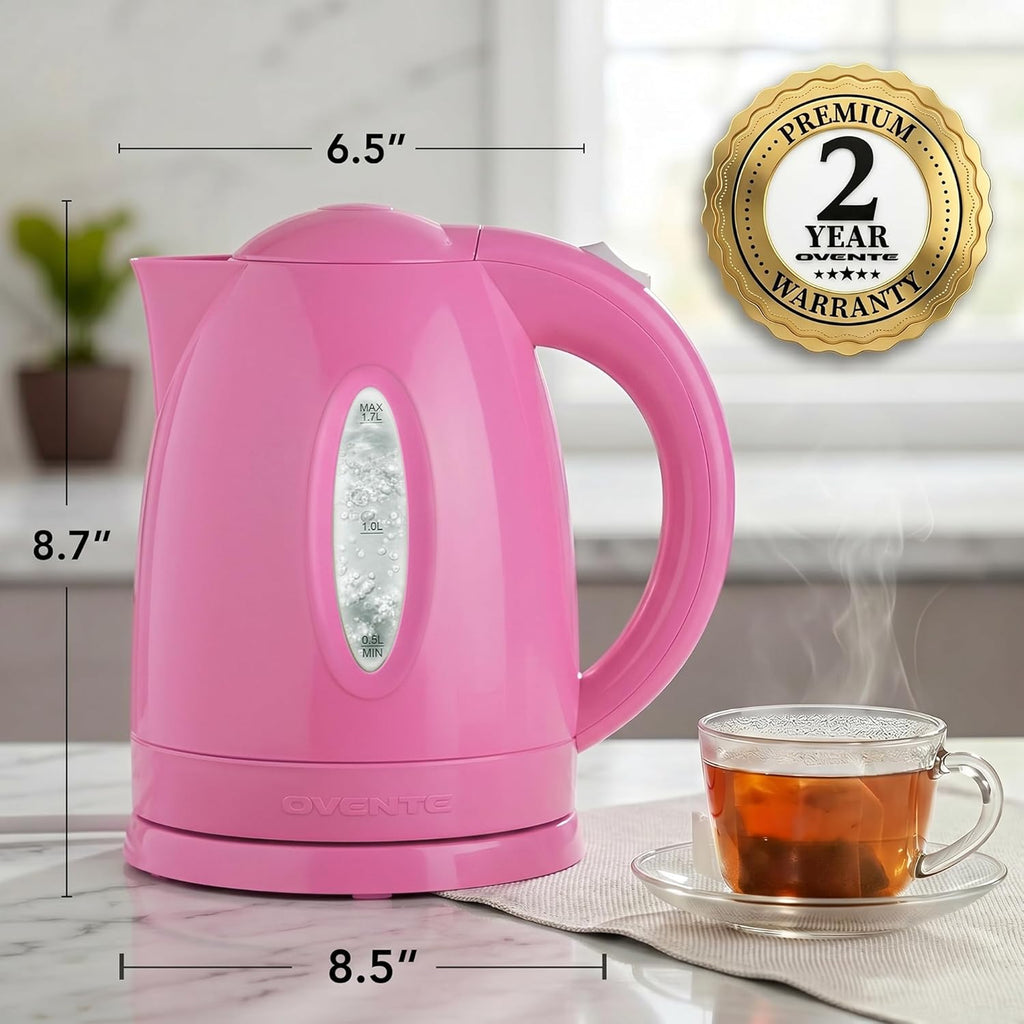 Electric Kettle — 1.7-liter rapid-boil kettle, suitable for brewing coffee or tea.
