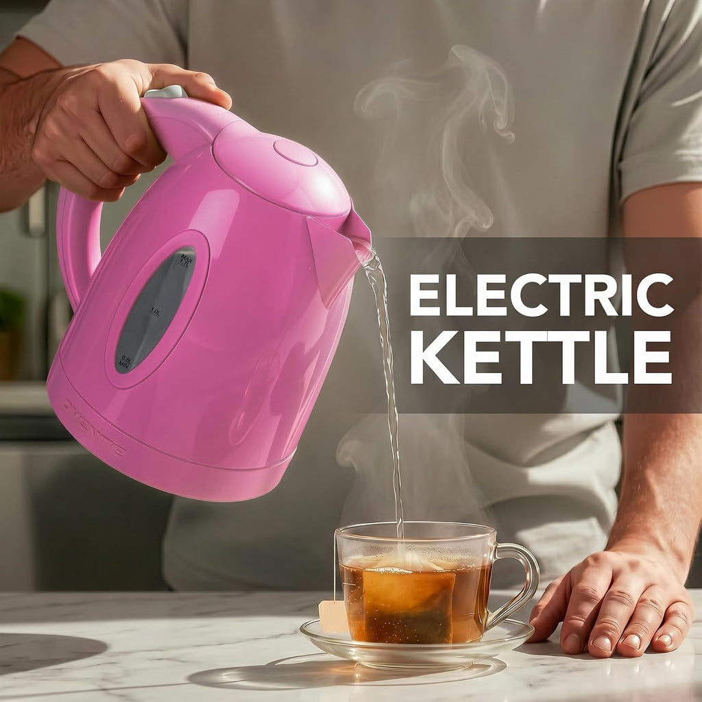 Electric Kettle — 1.7-liter rapid-boil kettle, suitable for brewing coffee or tea.