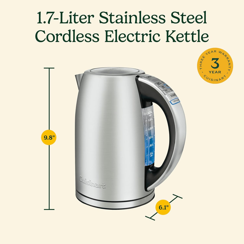 1.7-liter electric kettle. Cordless electric kettle.