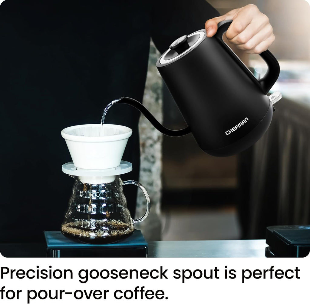 Gooseneck Electric Kettle — 0.8L Pour-Over Kettle (Suitable for Coffee and Tea)