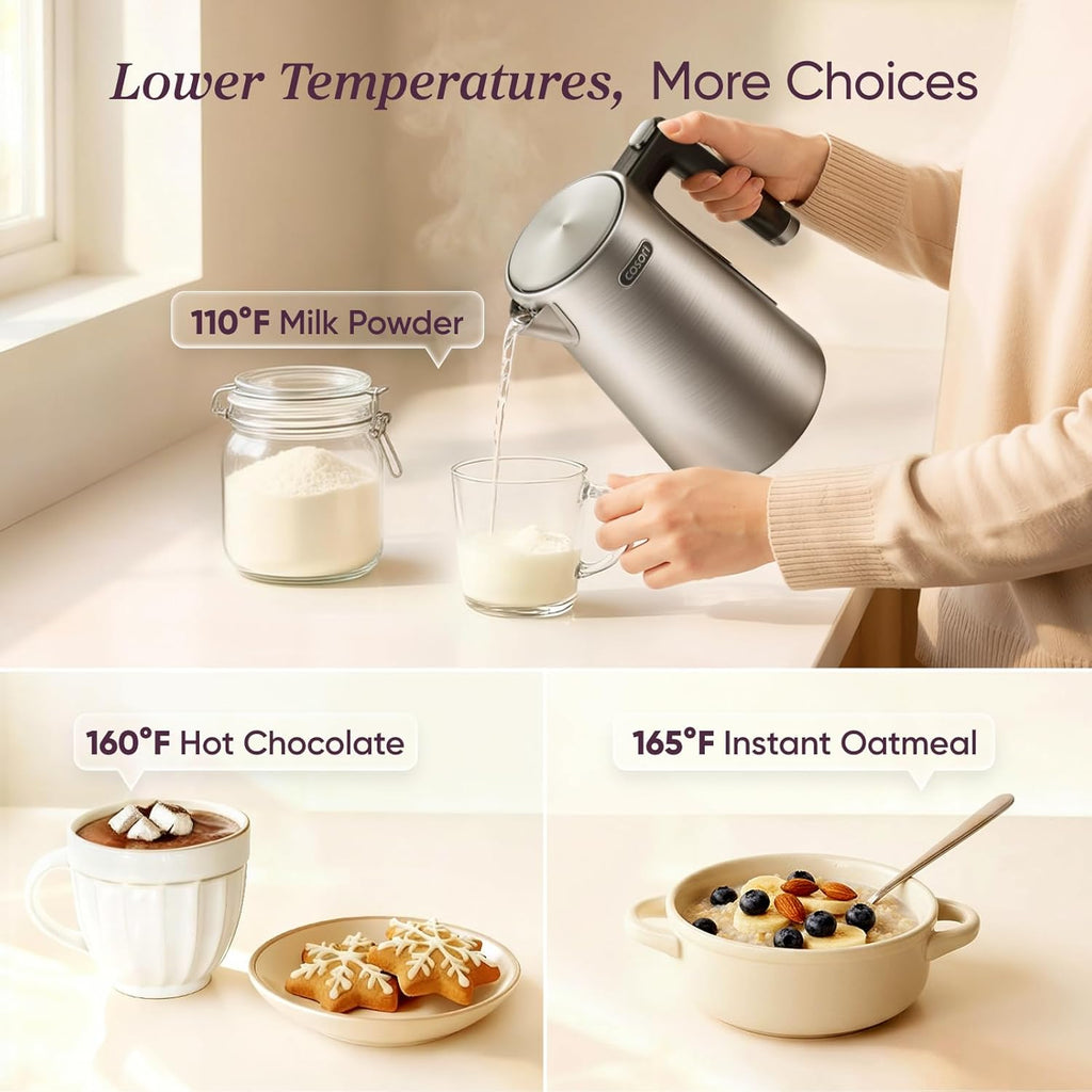 Electric Kettle — No Plastic in Contact with Water