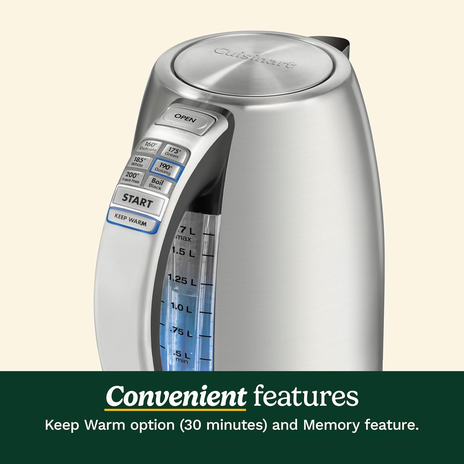 1.7-liter electric kettle. Cordless electric kettle.