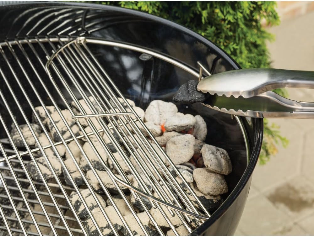 22-Inch Black Charcoal Grill—Outdoor BBQ Grill with Built-in Thermometer and Heat Control Vents