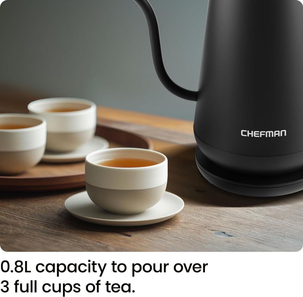 Gooseneck Electric Kettle — 0.8L Pour-Over Kettle (Suitable for Coffee and Tea)