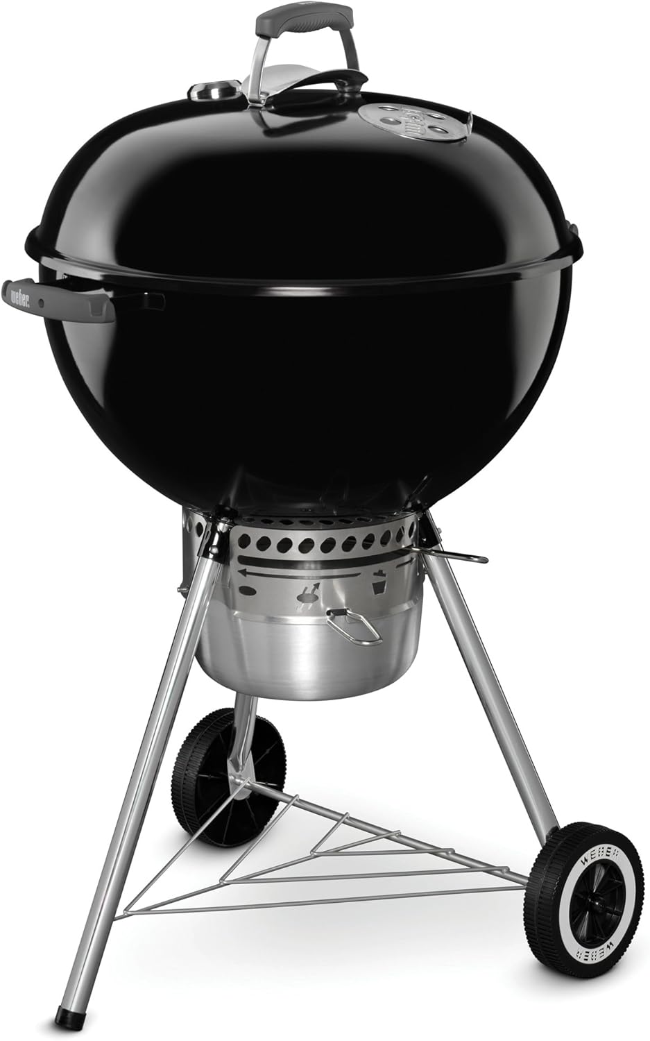 22-Inch Black Charcoal Grill—Outdoor BBQ Grill with Built-in Thermometer and Heat Control Vents