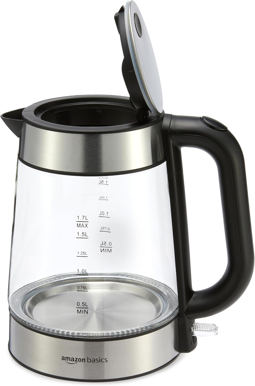 Electric kettle with glass body (suitable for brewing tea and coffee) — BPA-free