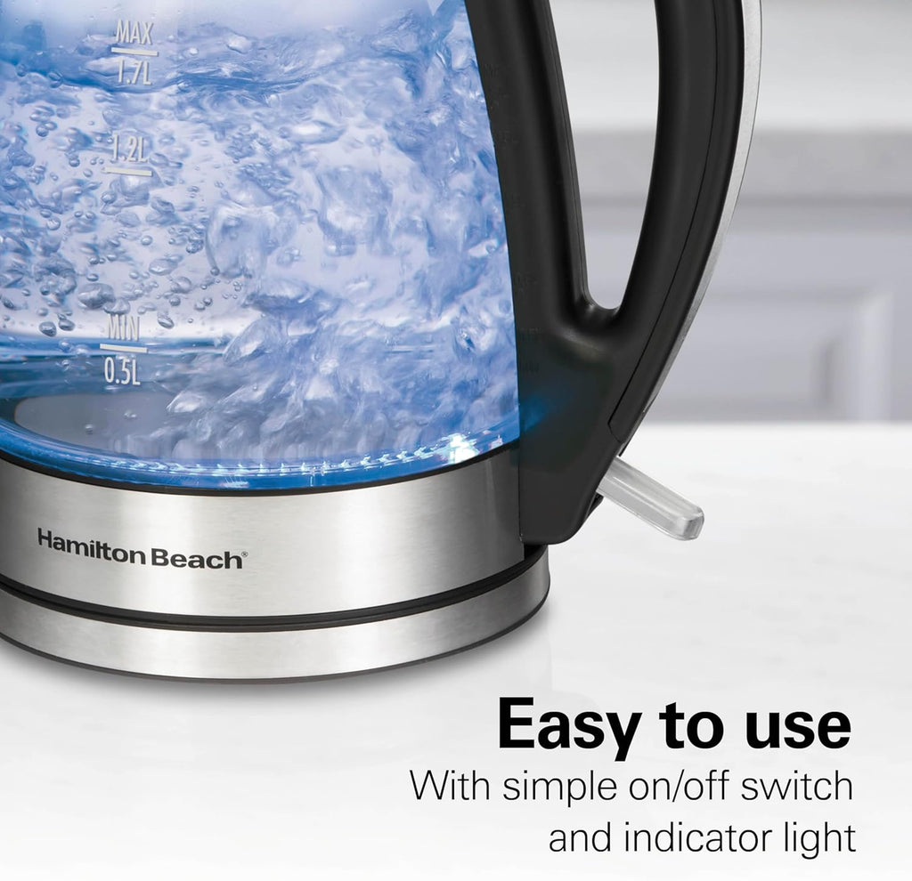 1.7L Electric Kettle — Water Kettle/Heater with LED Indicator and Built-in Filter
