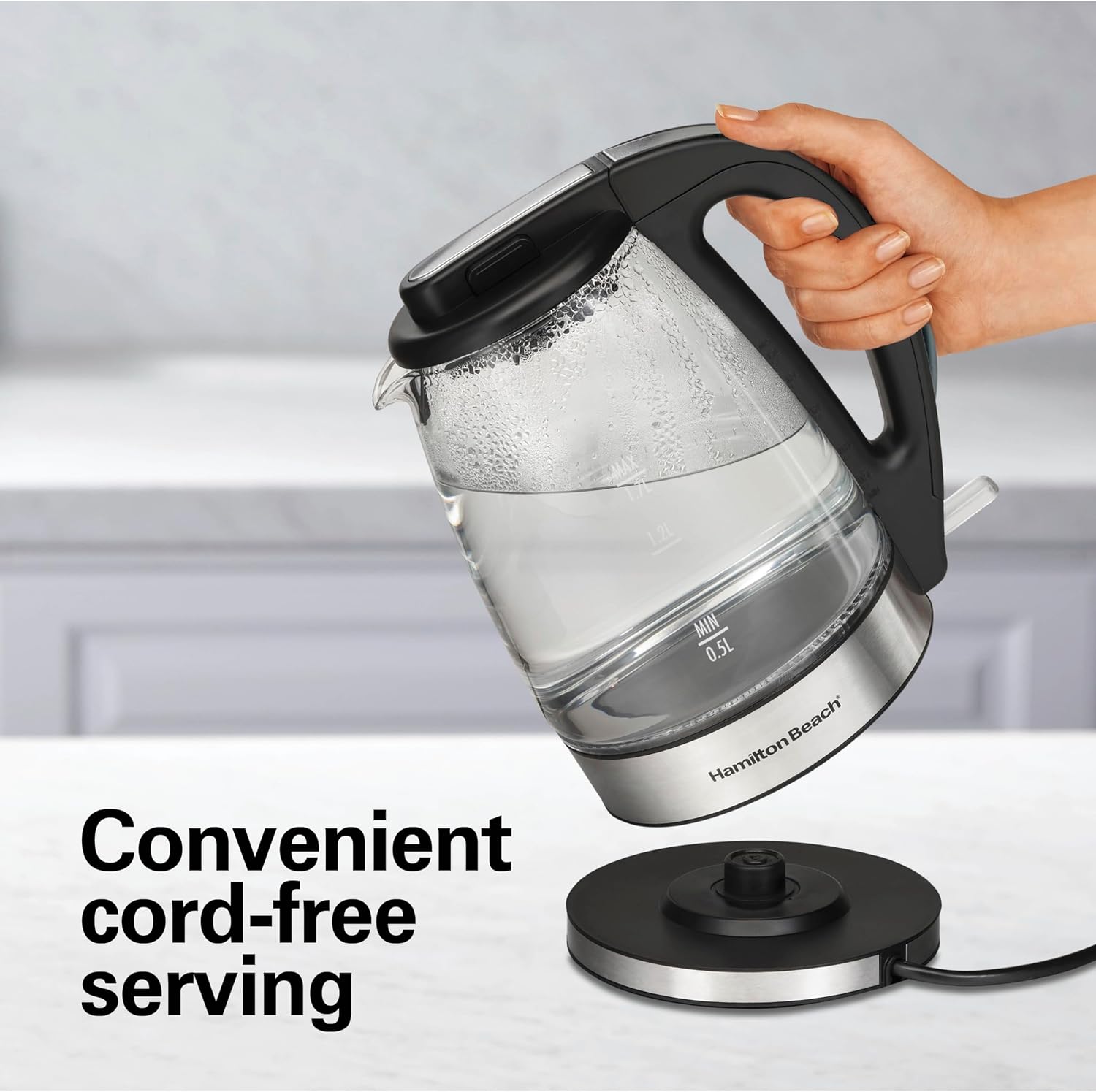 1.7L Electric Kettle — Water Kettle/Heater with LED Indicator and Built-in Filter