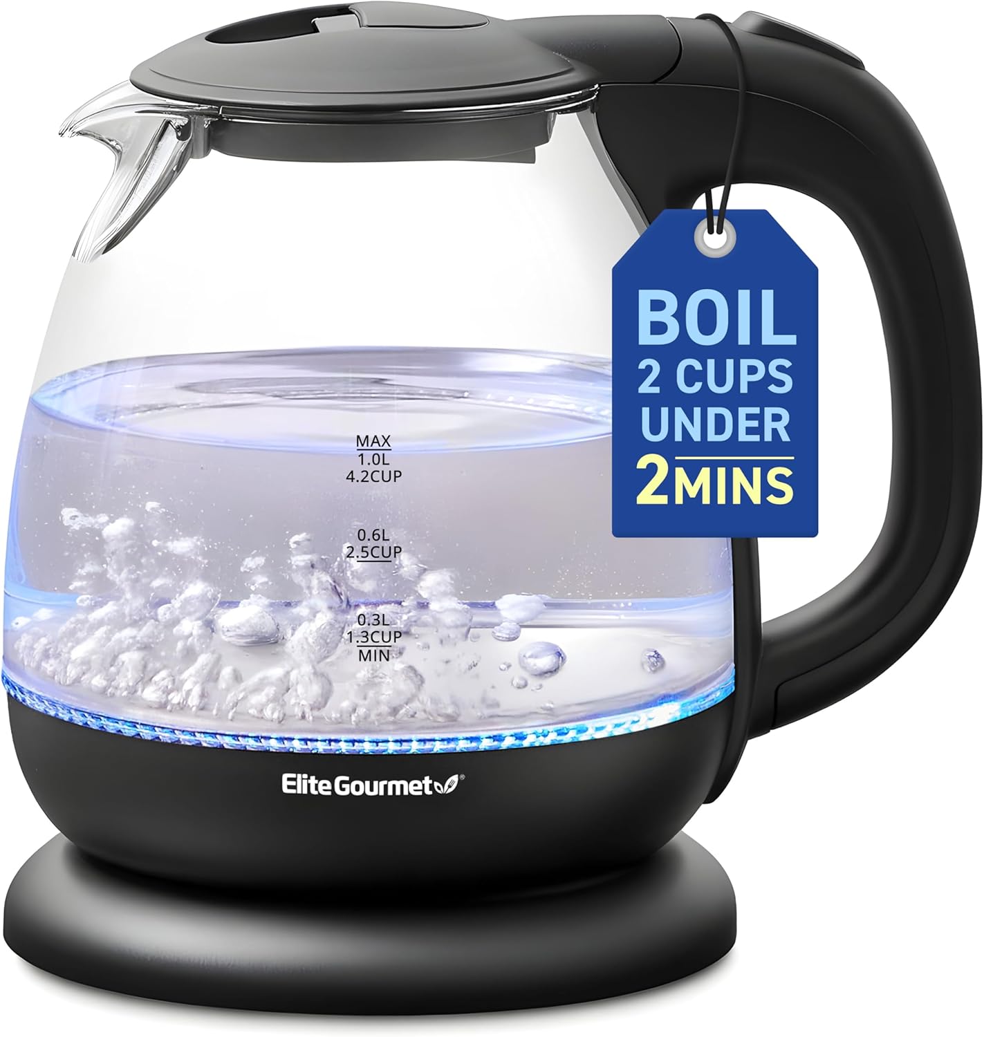 Double-Layer Anti-Scald Electric Kettle — High-Borosilicate Glass Body